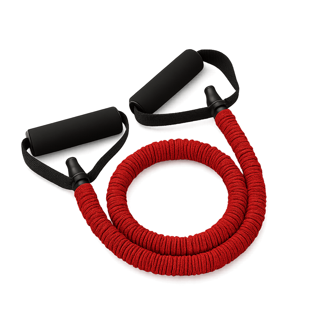 Resistance band with handles - Rød