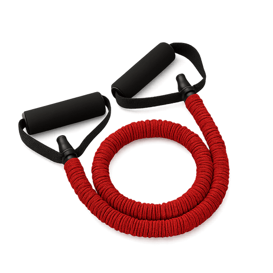 Resistance band with handles - Rød